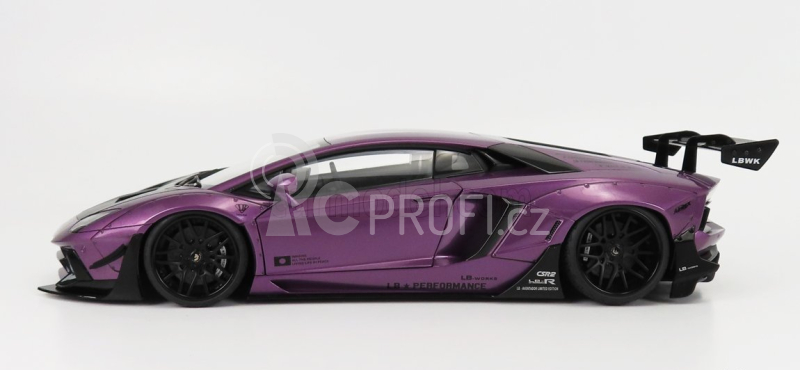 Autoart Lamborghini Aventador Liberty Walk 2017 1:18 Fialový Uhlík