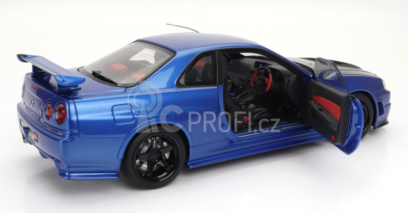 Autoart Nissan Skyline Gt-r (r34) Z-tune 2002 1:18 Bayside Blue Carbon