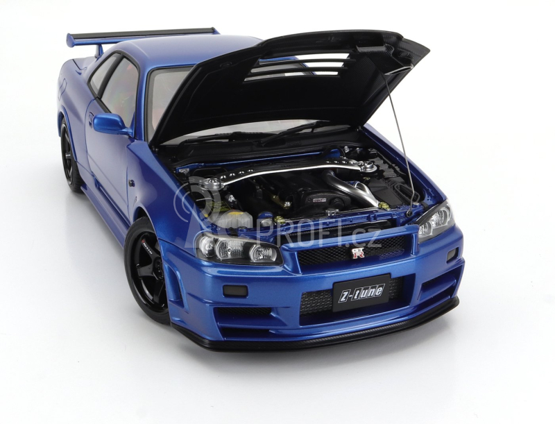 Autoart Nissan Skyline Gt-r (r34) Z-tune 2002 1:18 Bayside Blue Carbon