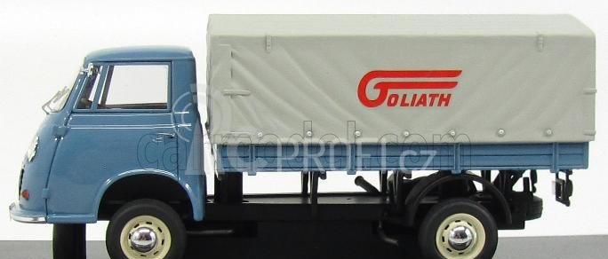 Autocult Goliath Express 1100 Flatbed Truck Germany 1957 1:43 Modrá Světle Šedá