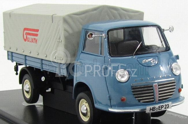 Autocult Goliath Express 1100 Flatbed Truck Germany 1957 1:43 Modrá Světle Šedá