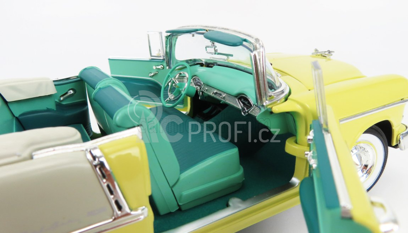 Autoworld Chevrolet Bel Air Cabriolet Open 1955 1:18 Žluté Stříbro