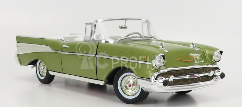 Autoworld Chevrolet Bel Air Cabriolet Open 1957 1:18 Green Met