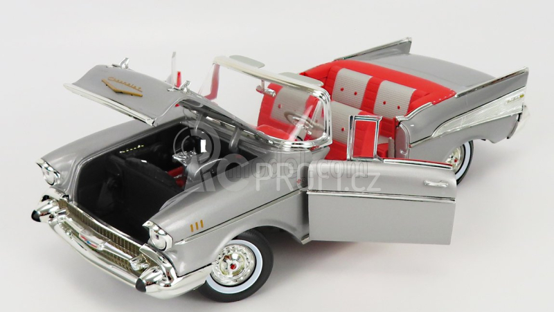 Autoworld Chevrolet Bel Air Cabriolet Open 1957 1:18 Silver