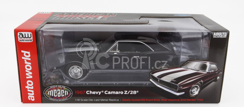 Autoworld Chevrolet Camaro Z/28 Rs Coupe 1967 1:18 Hnědá Bílá