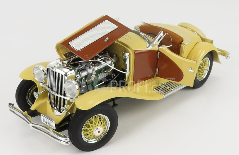 Autoworld Duesenberg Ssj Speedster Spider Cabriolet Open 1935 1:18 Krémově Hnědá