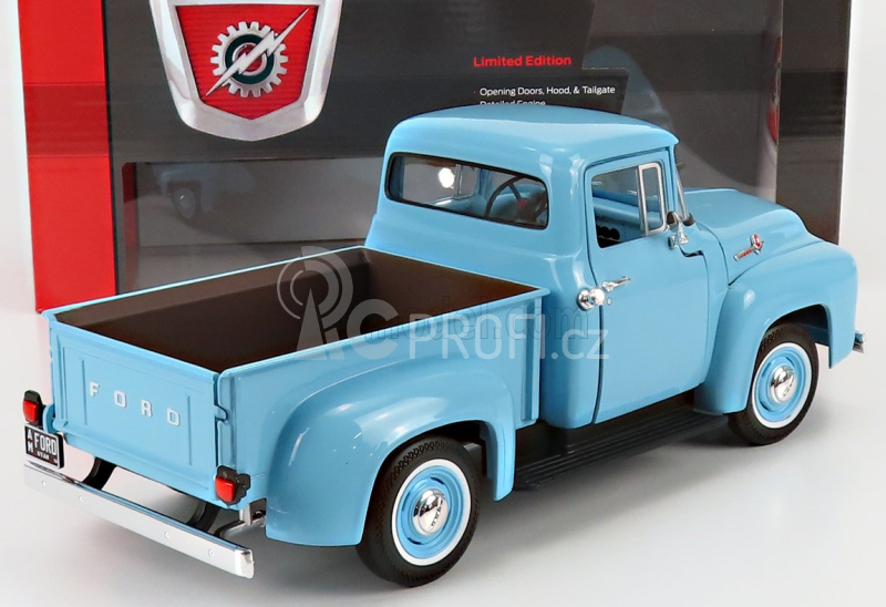 Autoworld Ford usa F-100 Pick-up 1956 1:18 Světle Modrá