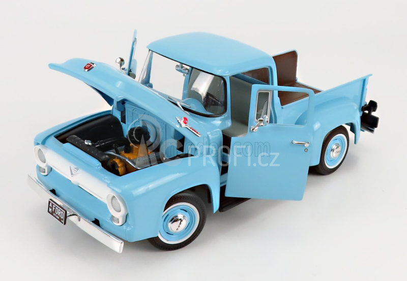 Autoworld Ford usa F-100 Pick-up 1956 1:18 Světle Modrá