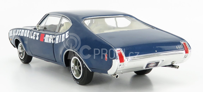 Autoworld Oldsmobile Cutlass 442 Coupe 1969 - Dr Oldsmobile's W-machine 1:18 Modrá Bílá