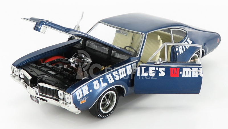 Autoworld Oldsmobile Cutlass 442 Coupe 1969 - Dr Oldsmobile's W-machine 1:18 Modrá Bílá