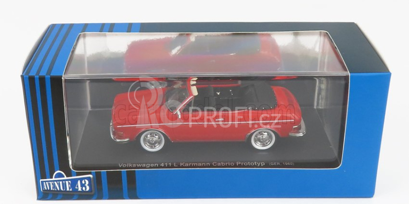 Avenue43 Volkswagen 411l Karmann Cabriolet Open Germany 1968 1:43 Red