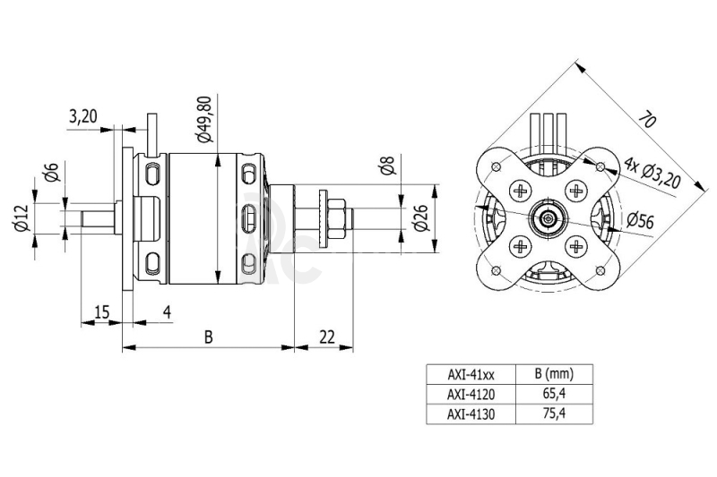 AXI 4120/18 V3 střídavý motor