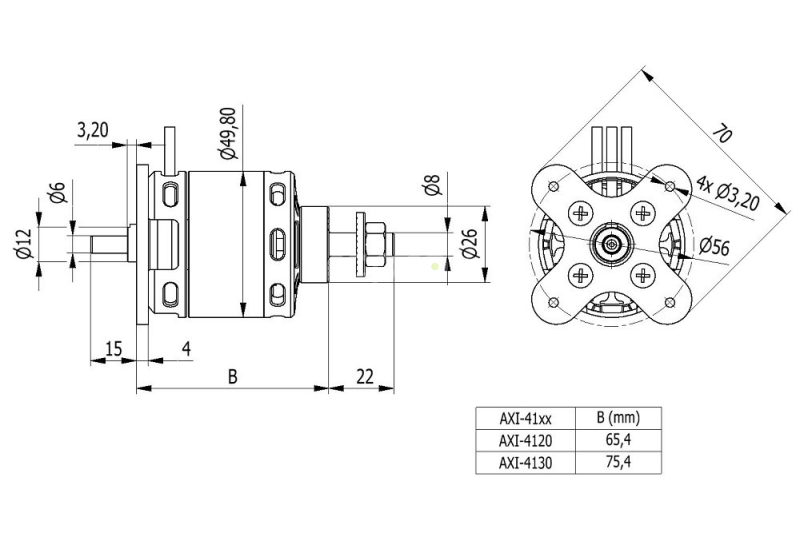 AXI 4130/16 V3 střídavý motor