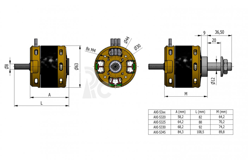 AXI 5325/16 V3 střídavý motor