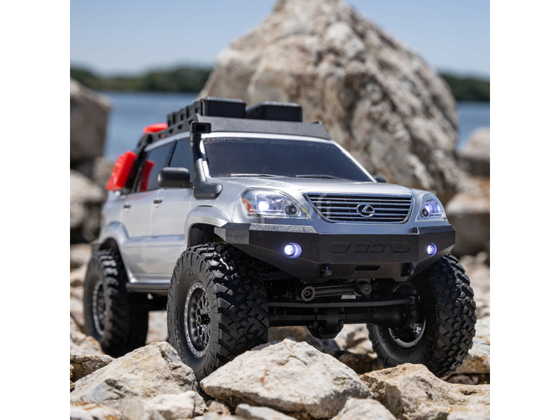 RC auto Axial SCX24 Lexus GX 470 1:24 4WD RTR, stříbrná