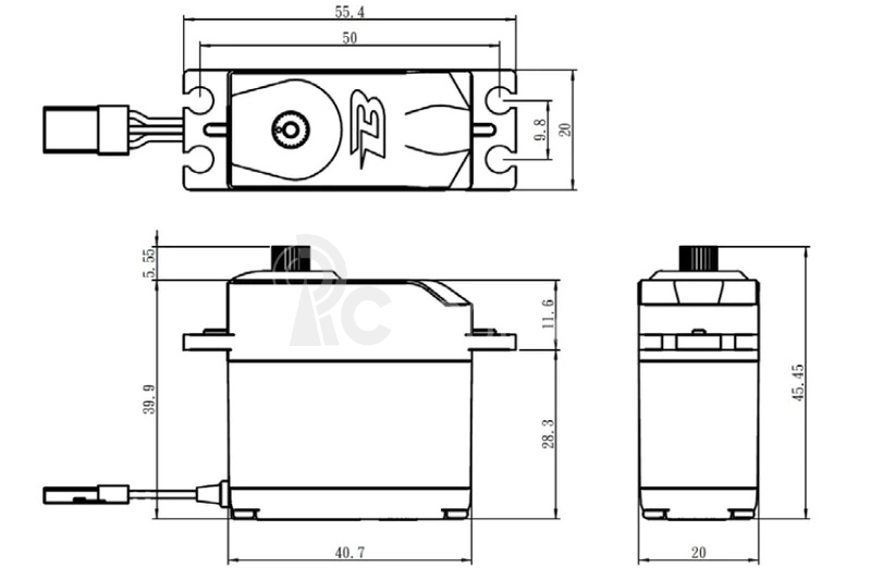 B-06 ANALOG servo (6,5kg-0,11s/60°)