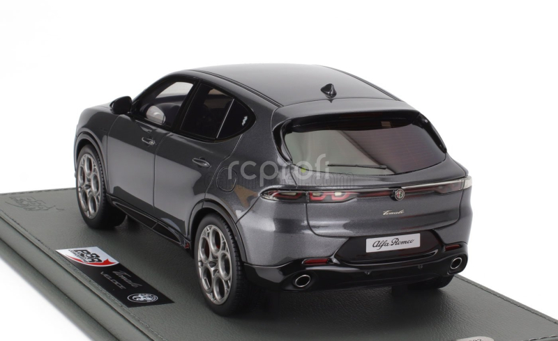 Bbr-models Alfa romeo Tonale Veloce Plug-in Hybrid 2023 - Con Vetrina - With Showcase 1:18 Grigio Vesuvio - Grey Met