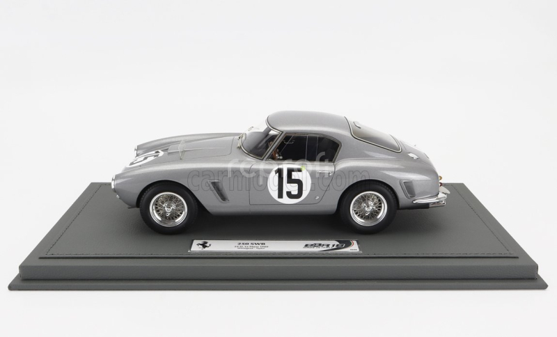 Bbr-models Ferrari 250 Gt Swb 3.0l V12 Team A.g. Whitehead N 15 24h Le Mans 1960 Graham Whitehead - Henry Taylor - Con Vetrina - With Showcase 1:18 Stříbrná Zelená