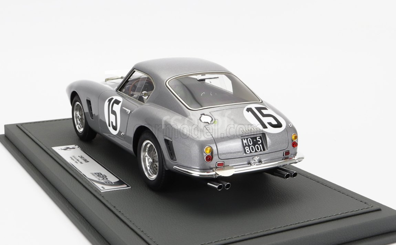 Bbr-models Ferrari 250 Gt Swb 3.0l V12 Team A.g. Whitehead N 15 24h Le Mans 1960 Graham Whitehead - Henry Taylor - Con Vetrina - With Showcase 1:18 Stříbrná Zelená