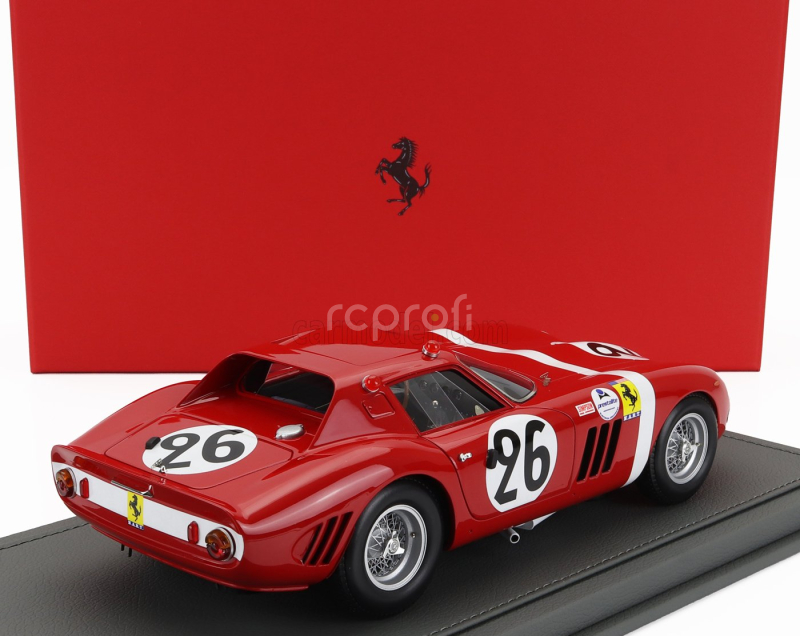 Bbr-models Ferrari 250 Gto 3.0l V12 Team North American Racing N.a.r.t. N 26 24h Le Mans 1964 Ed Hugus - Jose Rosinski - Con Vetrina - With Showcase 1:18 Červená Bílá