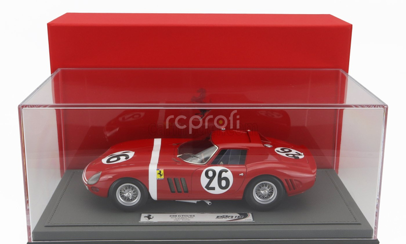 Bbr-models Ferrari 250 Gto 3.0l V12 Team North American Racing N.a.r.t. N 26 24h Le Mans 1964 Ed Hugus - Jose Rosinski - Con Vetrina - With Showcase 1:18 Červená Bílá