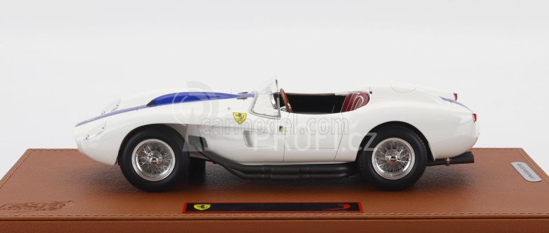 Bbr-models Ferrari 250tr Testarossa Spider 1957 - Con Vetrina - With Showcase 1:18 Bílá Modrá