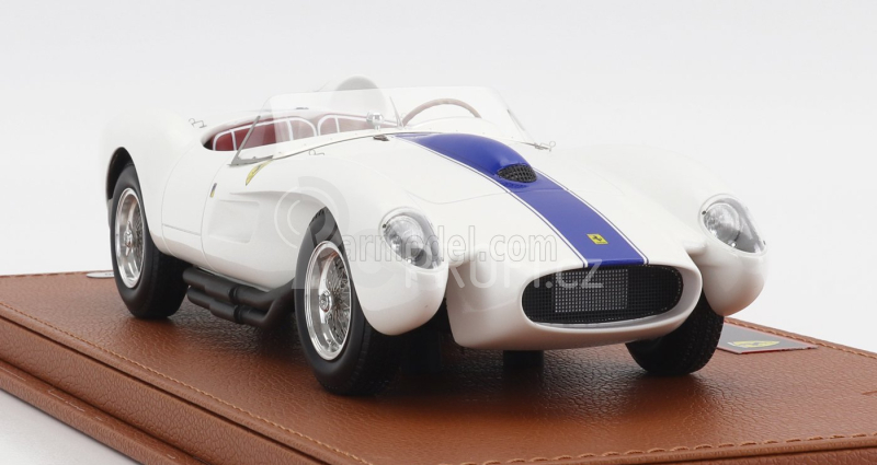 Bbr-models Ferrari 250tr Testarossa Spider 1957 - Con Vetrina - With Showcase 1:18 Bílá Modrá