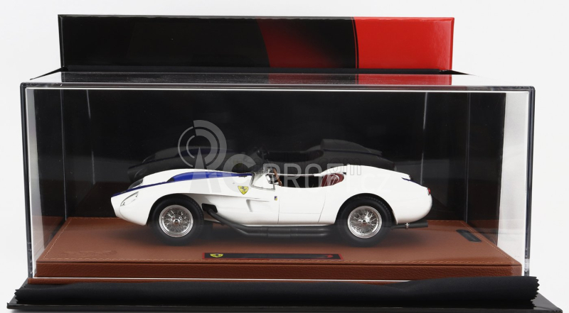 Bbr-models Ferrari 250tr Testarossa Spider 1957 - Con Vetrina - With Showcase 1:18 Bílá Modrá