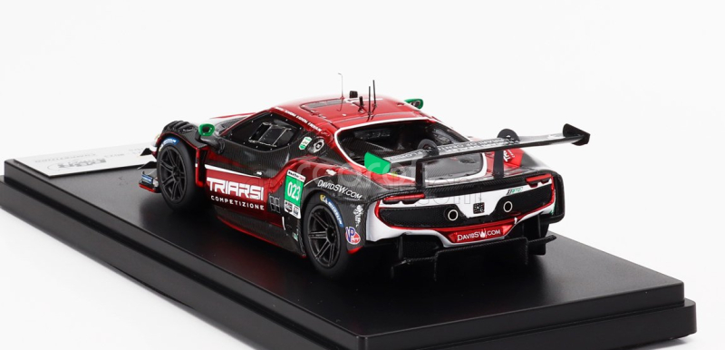 Bbr-models Ferrari 296 Gt3 3.0l Twin Turbo V6 Team Triarsi Competizione N 023 24h Daytona 2023 Andrea Bertolini - Alessio Rovera - Charlie Scardina - Onofrio Triarsi 1:43 Red Met Black