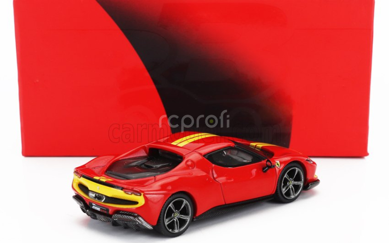 Bbr-models Ferrari 296 Gtb Assetto Fiorano 2023 1:64 Červená Žlutá