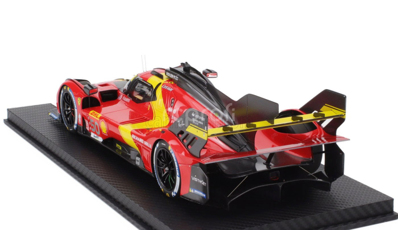 Bbr-models Ferrari 499p 3.0l Turbo V6 Team Ferrari Af Corse N 50 3rd 1000 Miles Sebring 2023 Antonio Fuoco - Miguel Molina - Nicklas Nielsen 1:18 Červená Žlutá Černá