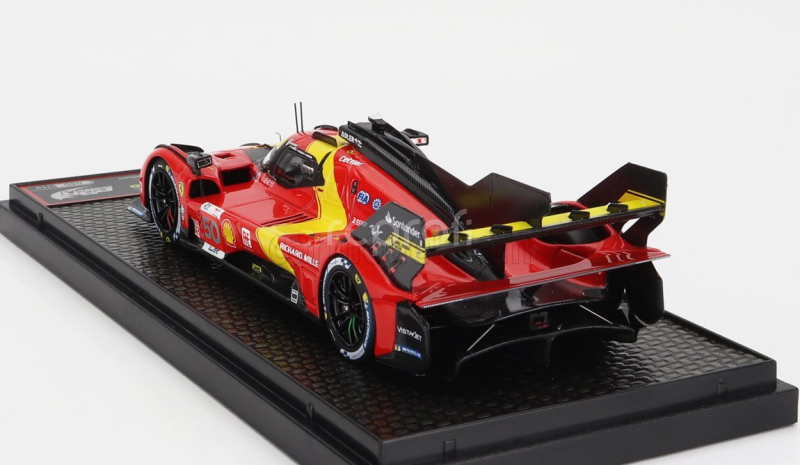 Bbr-models Ferrari 499p 3.0l Turbo V6 Team Ferrari Af Corse N 50 5th 24h Le Mans (pole Position) 2023 Antonio Fuoco - Miguel Molina - Nicklas Nielsen 1:43 Červená Žlutá Černá