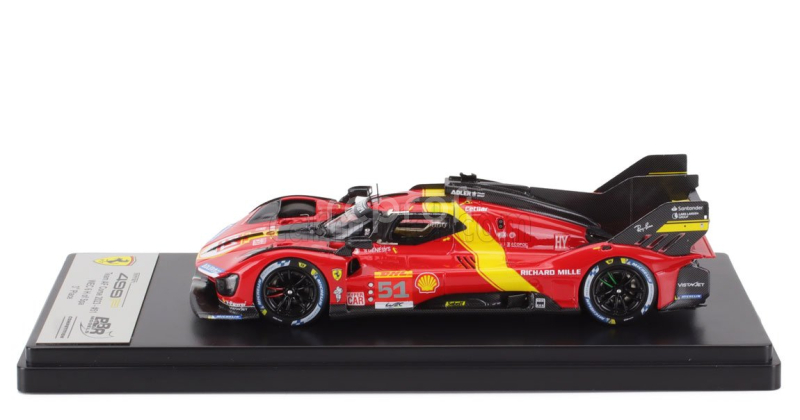 Bbr-models Ferrari 499p 3.0l Turbo V6 Team Ferrari Af Corse N 51 3rd Wec 6h Spa 2023 Alessandro Pier Guidi - James Calado - Antonio Giovinazzi 1:43 Červená Žlutá Černá