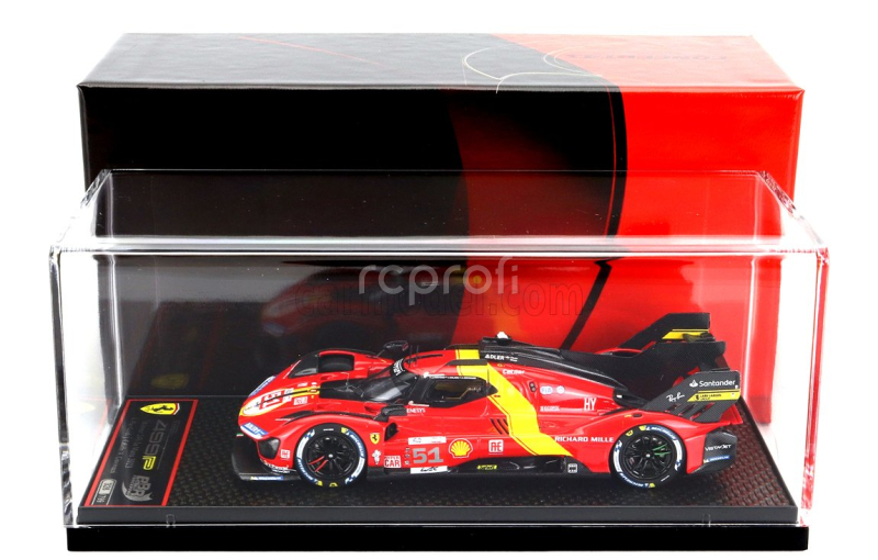 Bbr-models Ferrari 499p 3.0l Turbo V6 Team Ferrari Af Corse N 51 Winner 24h Le Mans 2023 Alessandro Pier Guidi - James Calado - Antonio Giovinazzi 1:43 Červená Žlutá Černá