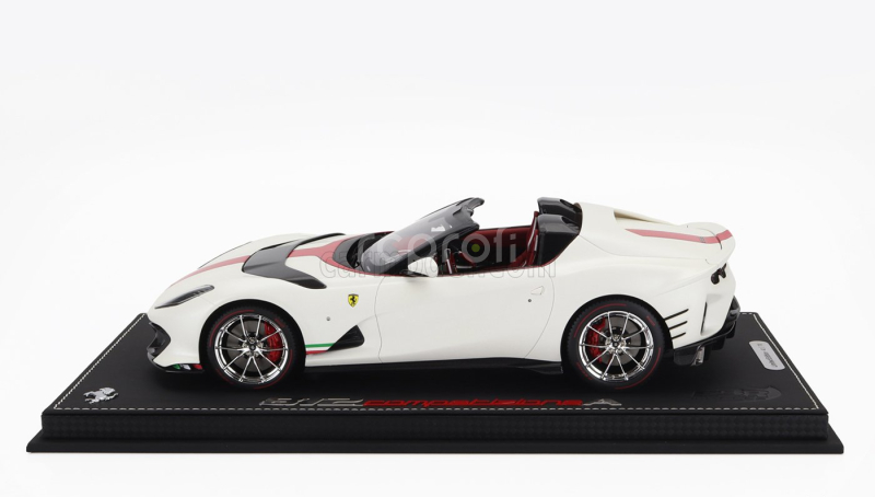 Bbr-models Ferrari 812 Competizione A Spider 2022 - Con Vetrina - With Showcase 1:18 Bianco Italia - Matná Bílá Červená