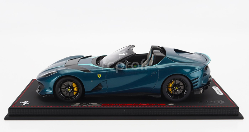 Bbr-models Ferrari 812 Competizione A Spider 2022 - Con Vetrina - With Showcase 1:18 Blu Capri - Modrozelená Met