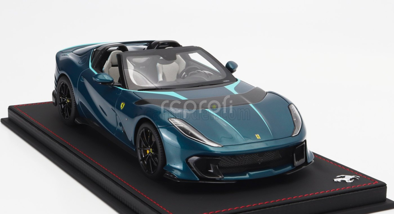 Bbr-models Ferrari 812 Competizione A Spider 2022 - Con Vetrina - With Showcase 1:18 Blu Capri - Modrozelená Met