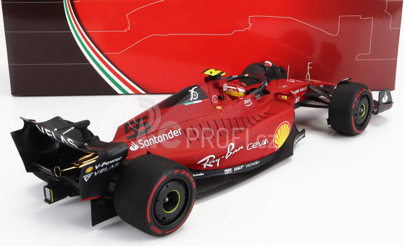 Bbr-models Ferrari F1-75 Team Scuderia Ferrari N 55 2nd Bahrain Gp 2022 Carlos Sainz 1:18 Red