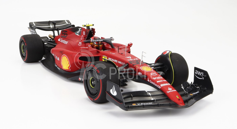 Bbr-models Ferrari F1-75 Team Scuderia Ferrari N 55 2nd Bahrain Gp 2022 Carlos Sainz 1:18 Red