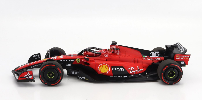 Bbr-models Ferrari F1  Sf-23 Team Scuderia Ferrari N 16 3rd Belgium Gp 2023 Charles Leclerc 1:18 Červená Černá