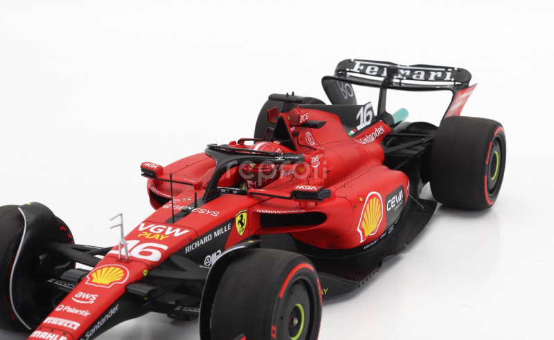 Bbr-models Ferrari F1  Sf-23 Team Scuderia Ferrari N 16 3rd Belgium Gp 2023 Charles Leclerc 1:18 Červená Černá