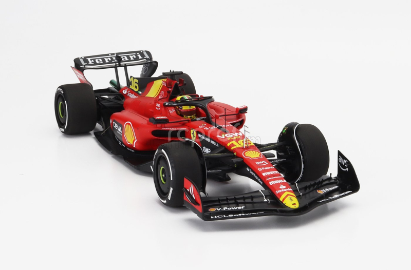 Bbr-models Ferrari F1  Sf-23 Team Scuderia Ferrari N 16 4th Monza Italy Gp 2023 Charles Leclerc 1:18 Červená Černá Žlutá