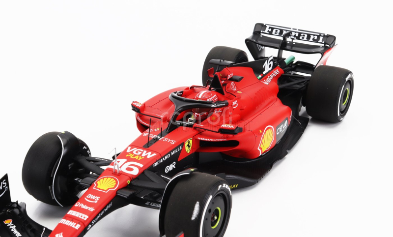 Bbr-models Ferrari F1  Sf-23 Team Scuderia Ferrari N 16 4th Singapore Gp 2023 Charles Leclerc 1:18 Červená Černá