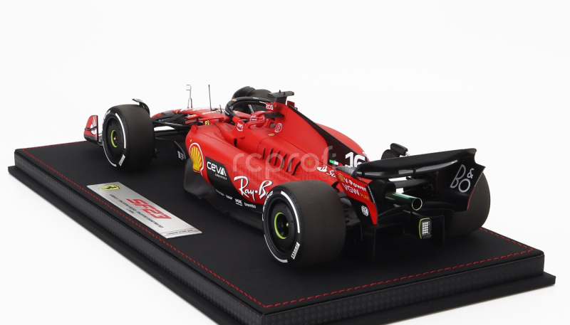 Bbr-models Ferrari F1  Sf-23 Team Scuderia Ferrari N 16 4th Singapore Gp 2023 Charles Leclerc - Con Vetrina - With Showcase 1:18 Červená Černá