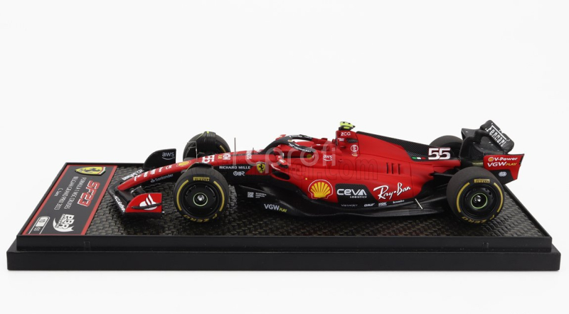 Bbr-models Ferrari F1  Sf-23 Team Scuderia Ferrari N 55 Belgium Gp 2023 Carlos Sainz 1:43 Červená Černá