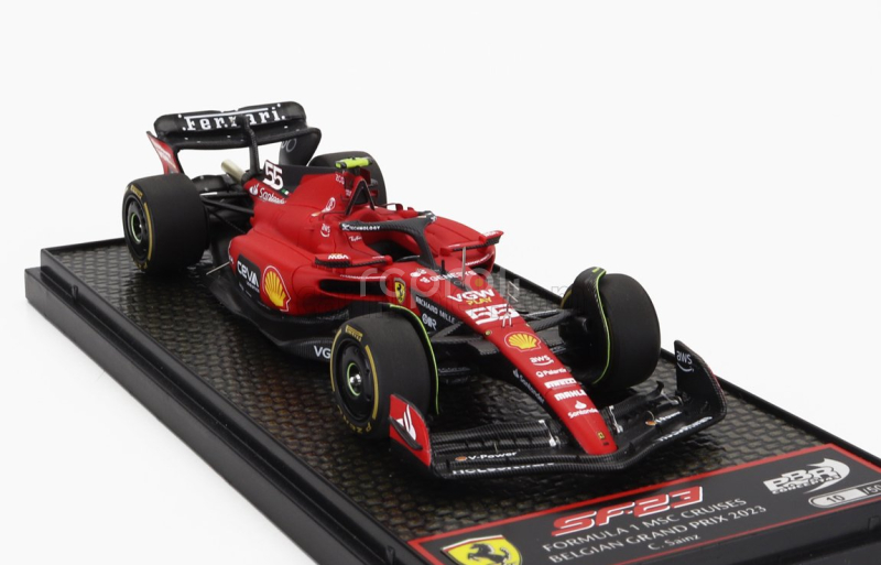 Bbr-models Ferrari F1  Sf-23 Team Scuderia Ferrari N 55 Belgium Gp 2023 Carlos Sainz 1:43 Červená Černá