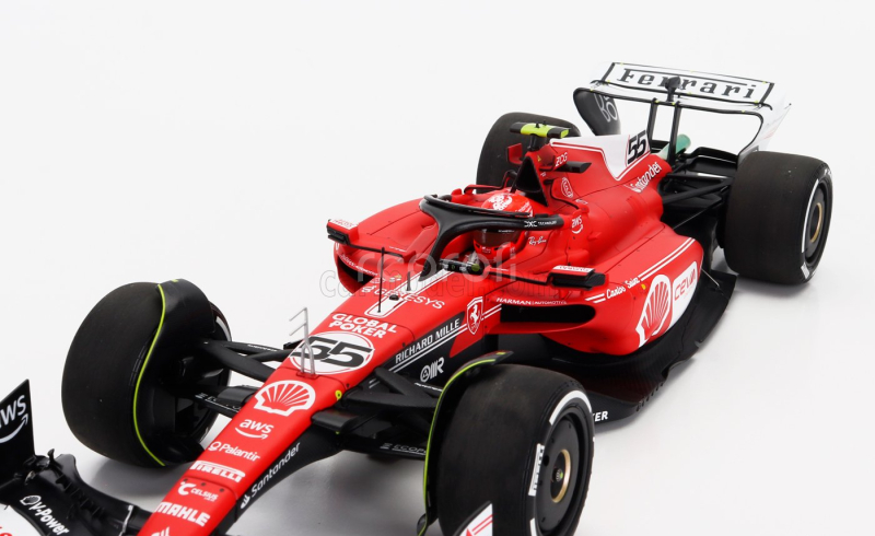 Bbr-models Ferrari F1  Sf-23 Team Scuderia Ferrari N 55 Las Vegas Usa Gp 2023 Carlos Sainz 1:18 Červená Bílá Černá