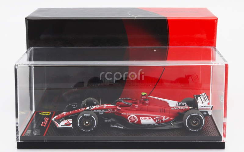 Bbr-models Ferrari F1  Sf-23 Team Scuderia Ferrari N 55 Las Vegas Usa Gp 2023 Carlos Sainz 1:43 Červená Bílá Černá