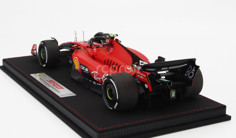 Bbr-models Ferrari F1  Sf-23 Team Scuderia Ferrari N 55 Winner Singapore Gp 2023 Carlos Sainz - Con Vetrina - With Showcase 1:18 Červená Černá