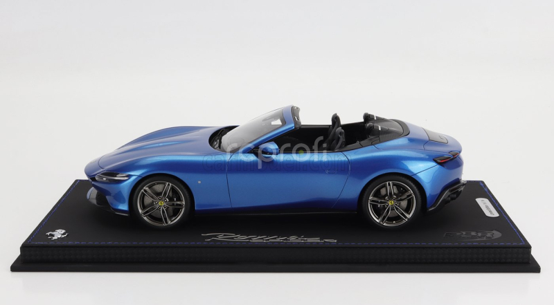 Bbr-models Ferrari Roma Spider Open 2020 - Con Vetrina - With Showcase 1:18 Blu Corsa - Modrá Met